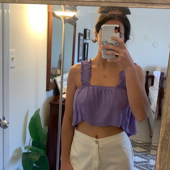 Showpo. Lilac Ruffle Top - Picture 4 of 4